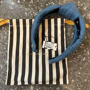 Lele Sadoughi Rainbow Denim Knotted Headband - New with tags